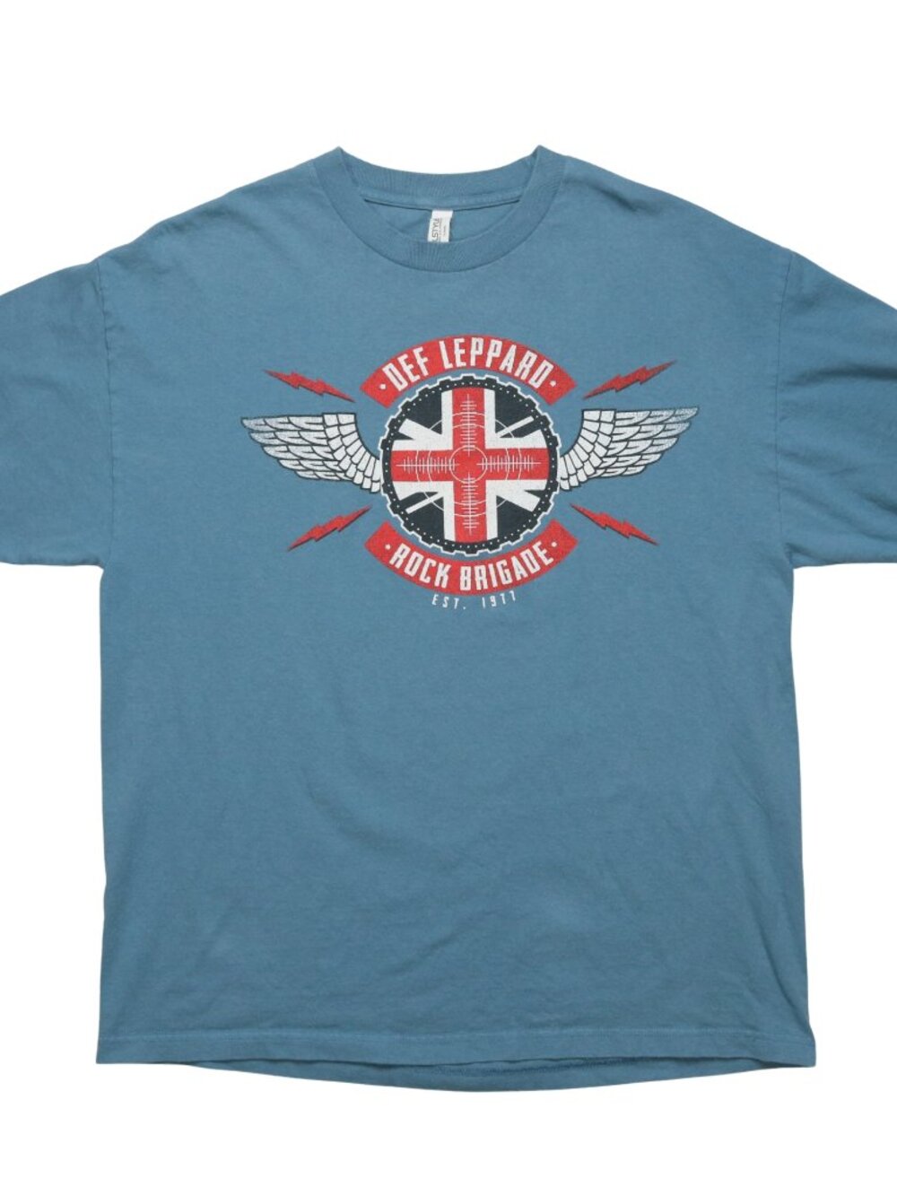 Def Leppard Rock Brigade Tour 2018 Tee Blue Alstyle